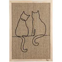 Designed By Lotte Griffoir - Meuble robuste pour chats & accessoires pour griffer, sisal, Rubberwood, 50x40 cm