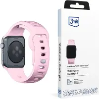 3mk Protection Bracelet de montre en silicone 3mk rose poudré (petite taille) pour Apple, 38/40/41/42 mm