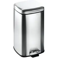Orion Poubelle en acier QUADRATIQUE 12l