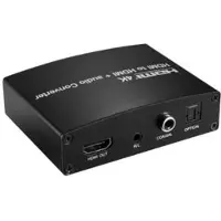 PremiumCord Extracteur audio HDMI 4K avec séparation audio sur prise stéréo, SPDIF Toslink, RCA, Adaptateur audio, Noir