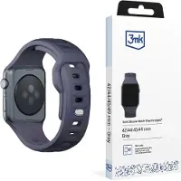 3MK Silicone Watch Strap szary/grey dla Apple Watch 42/44/45/49mm (Acier inoxydable, Silicone), Sangles de montre, Gris