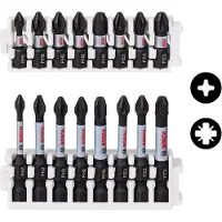 Bosch 2608522323 - Embout de vissage Impact Control PH1 / PH2 / PH3 / PZ2 / PZ3 25 mm 8x