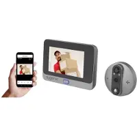 Sygonix Portier Vidéo IP Caméra WLAN, Unité intérieure vidéo Gris