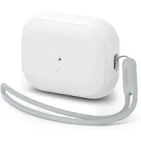 Spigen SILICONE FIT STRAP Apple AIRPODS PRO 1 / 2 BLANC/GREY (Manchon pour casque d'écoute), Étui pour écouteurs + casque, Blanc