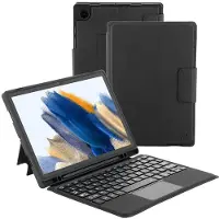 Mobilis C2 - Clavier et étui (étui de protection) - détachable - avec pavé tactile - sans fil - Bluetooth - AZERTY - Français noir étui
