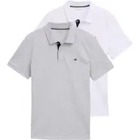 Tom Tailor T-Shirt bleu marine / gris clair / blanc