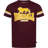 Lonsdale T-Shirt 'Methley' jaune / rouge foncé / blanc