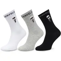 Karl Lagerfeld Chaussettes nude / gris chiné / noir / blanc