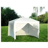 Bc-elec - 5300-0011 Tonnelle De Jardin Dépliable, Pavillon De Jardin, Chapiteau Blanc 3 X 3 M