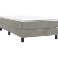 Syfax Sommier à lattes de lit et matelas Gris clair 90x200 cm Velours