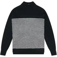 Le Temps des Cerises Pull-over 'Land' noir / blanc