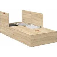vidaXL Cadre de lit de rangement chêne Sonoma 80 x 200 cm Bois composite