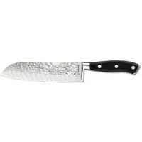SABATIER Trompette Carbon - Couteau Santoku 18 Cm Martelé Avec Protection De Lame