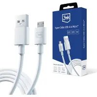 3MK Câble USB-A vers Micro USB Hyper 1,2m Blanc
