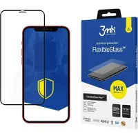3mk Protection hybrid glass Flexible 2.5D Max for iPhone 12 Pro Max black frame (1 pcs, Apple iPhone 12 Pro Max), Téléphone portable : film de protection, Noir
