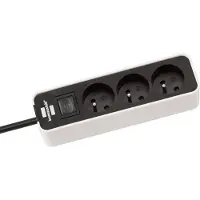 Brennenstuhl , Rallonge 3x 45° 3500W Ecolor 1,5m, blanc / noir
