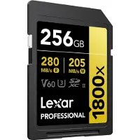 Lexar Professional SDXC 1800x GOLD 256 Go 180 Mo/s