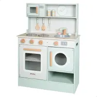 Woomax Wood Cocinita With Interactive Elements And Accessories Multicolore Enfants
