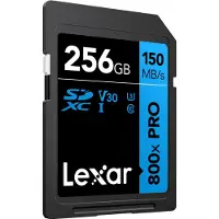 Lexar Sdxc 800x Pro Blue Series 256gb Uhs-1 V30 Memory Card Clair