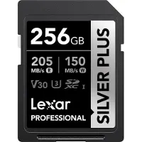 Lexar Professional Silver Plus 256gb Sdxc V30 Uhs-i Sd Card Clair