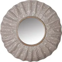 Gilde Spiegel, rund, "Brest", Metall, grau, VE 1, L. 5 cm, D. 62 cm 84326 4063387843260