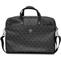 GUESS Torba GUCB15P4TK 16" czarny/ black Saffiano 4G Triangle Logo (16", Universel), Sac pour notebook, Noir