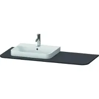Duravit Console Happy D.2 Plus, 1300x550 mm, 1 découpe à gauche, pour meuble sous-lavabo HP4942, HP4962, HP4972, HP031KL8080