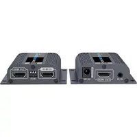 PremiumCord HDMI extender na 50m přes chaque câble Cat6/6a/7, EDID nastavení (50 m), Câble vidéo, Noir