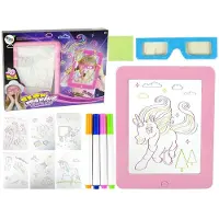 Leantoys Lunettes magiques rétroéclairées 3D pour tableau blanc rose