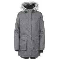Trespass Veste d'extérieur à capuche Thundery pour femme, imperméable TP3548 (XS) (Noir/argent/gris)