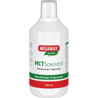MEGAMAX Nutrition Huile comestible MCT Triglycérides à chaîne moyenne, 500 ml d'huile