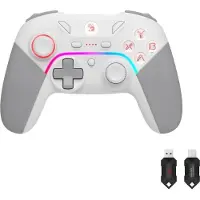 A4Tech Bloody GPW70 blanc / Gamepad / PS3 / PC / Switch / Android / 2,4GHz / USB-C (Android, PC, PS3, Switch), Manette, Blanc