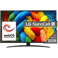 LG NanoCell AI 43NANO81A3A TV 109,2 cm (43") 4K Ultra HD Smart TV Wifi Noir