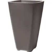 Step2 Bridgeview - Pot De Fleur Grand - Cèdre Foncé Jardinière Balcon Léger Et Facile À Déplacer - Plastique Rotomoulé - 42,8 X 42,8 X 66 Cm.
