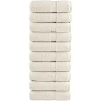 vidaXL Serviettes d'invité de qualité supérieure SOLUND 10 pcs crème