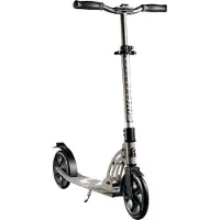 SIX DEGREES Aluminium Scooter avec mécanisme de pliage et béquille, 205 mm, réglable en hauteur, GS-approuvé, gris, TESTSIEGER