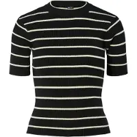 Pieces Pull-over noir / blanc