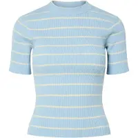 Pieces Pull-over crème / bleu clair
