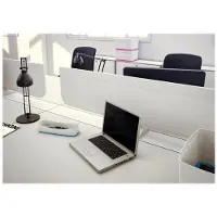 Leitz 5258-10-36 5258 Bac de rangement MyBox - oblong, ABS, blanc/bleu