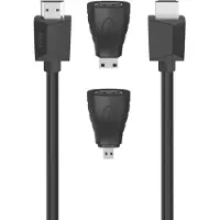 Hama Câble Hdmi High-speed Ethernet 4k 1.5 M + 2 Adaptateurs Noir (200704)