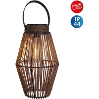 Näve Lampe solaire à LED, lanterne, métal textile, IP44, H 30 cm