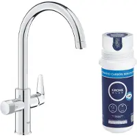 GROHE Blue Pure chrome mitigeur d'évier avec fonction filtre 30593000