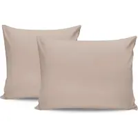 L'essentiel Maison , Tonne Brune - Youthe, lot de taies d'oreiller (2 pièces) (FR), 100 % COTON RANFORCÉ, beige, 60 x 60 cm