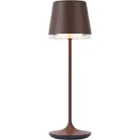 QAZQA Lampe de table marron rouille avec LED IP65 rechargeable avec station de charge - Bass