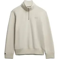 Superdry pour homme. M2013750A Sweat à capuche Essential Logo demi-zippé beige (M), Casuel, Coton