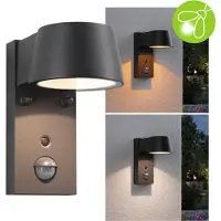 Paulmann Applique murale d'extérieur LED Capera Détecteur de mouvement crépusculaire (IR) insectifuge