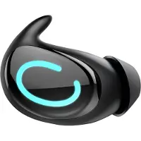 Avizar , Écouteurs Sommeil Mono Mince Bluetooth avec filtre antibruit ENC, Noir
