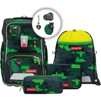 Step by step sac d'école Giant Schulranzen-Set 5 pièces Black Cat Chiko vert foncé