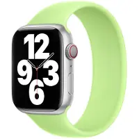 Apple Bracelet Boucle unique en Silicone pour Watch | 44/45/46/49 mm - Taille 10 - Sprout Green