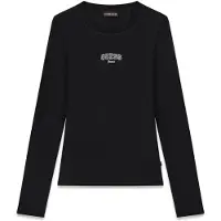 GUESS Jeans Embro Slim Fit Long Sleeve T-shirt Noir L Femme